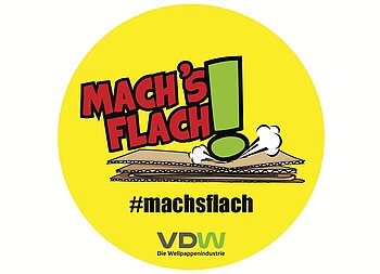 mach´s flach Aufkleber